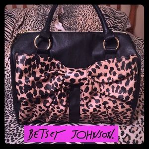 Betsey Johnson Leopard Bow Purse